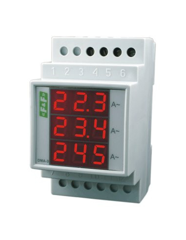 Amperomierz 3-fazowy cyfrowy modułowy...