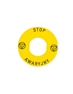 Tabliczka opisowa żółta...