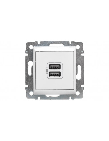 VALENA Gniazdo zasilające 2xUSB 5V...
