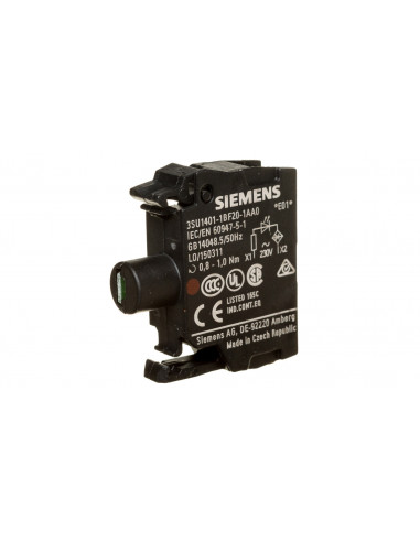 Oprawka blok LED czerwony 230V AC...