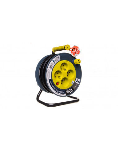 Przedłużacz bębnowy MINI 15m 4x230V...