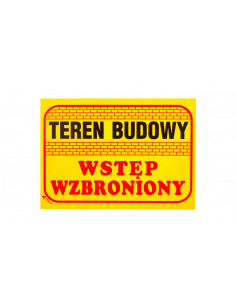 Tabliczka ostrzegawcza PCV...