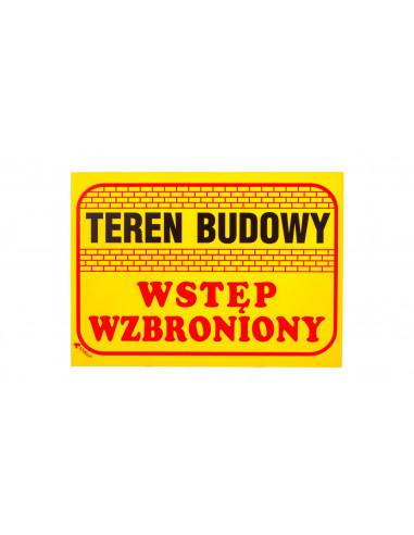 Tabliczka ostrzegawcza PCV /Teren...