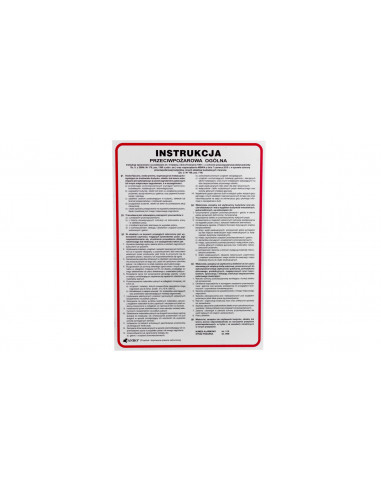 Tabliczka ostrzegawcza PCV...