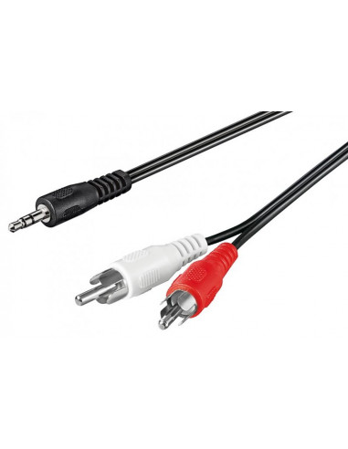 Przewód adapter Jack 3,5mm - 2x RCA...