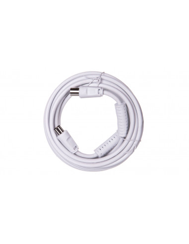 Przewód antenowy IEC 5m biały 50725