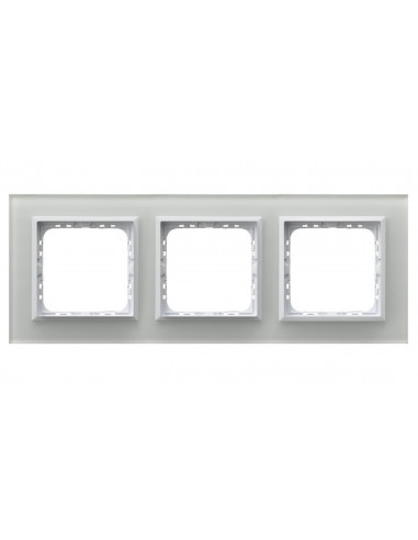 IMPRESJA Ramka potrójna białe szkło...