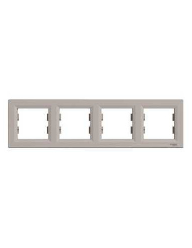 ASFORA Ramka 4-krotna pozioma brąz...