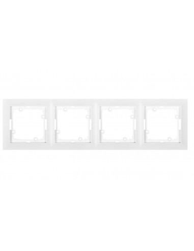 PREMIUM Ramka poczwórna biała Ra-4 Pr