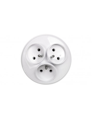 Rozgałeźnik wtyczkowy 3x2P+Z okrągły...