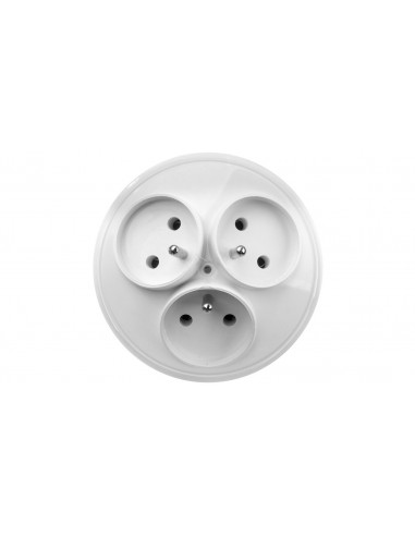 Rozgałeźnik wtyczkowy 3x2P+Z okrągły...
