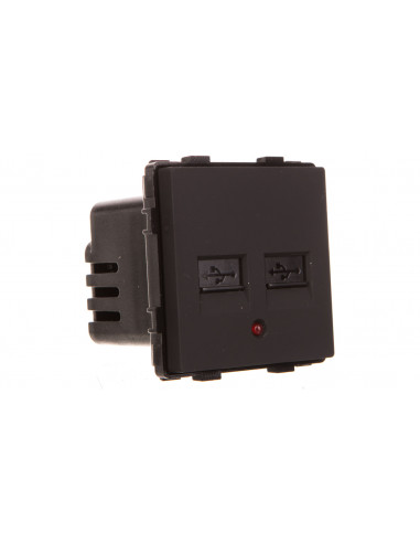TouchMe Gniazdo 2xUSB 2,1A/5V czarne...