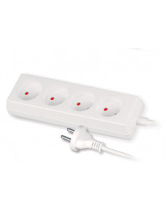 Przedłużacz 4-gniazda b/u...