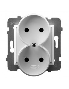 ARIA Gniazdo podwójne biały...