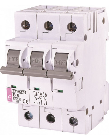 Wyłącznik nadprądowy 3P B 6A 6kA...
