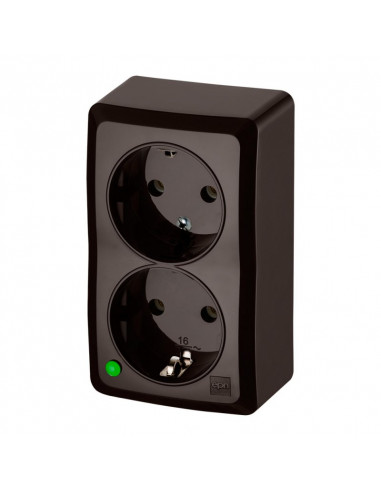 BERG Gniazdo podwójne schuko n/t...