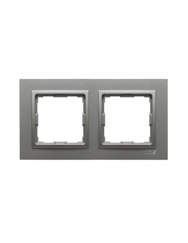 VENA2 Ramka podwójna aluminium 524082