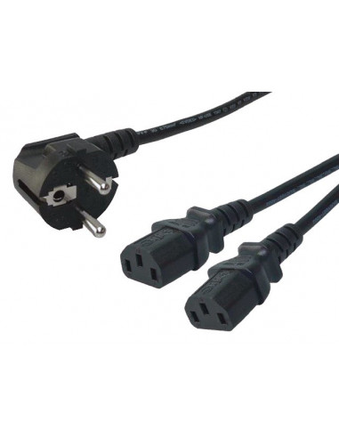 Kabel zasilający CEE 7/7-2xIEC 320...