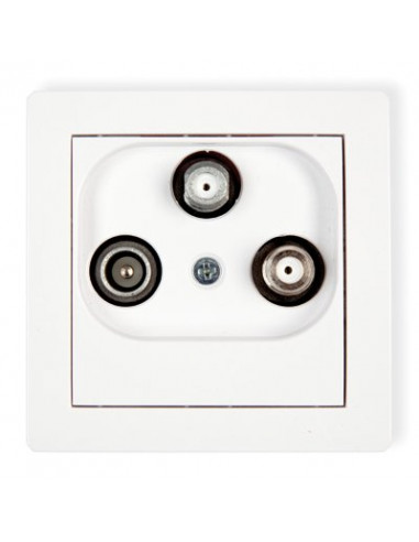 DECO Gniazdo antenowe 2 wyjścia SAT +...