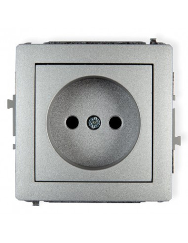 DECO Gniazdo pojedyncze b/u srebrny...