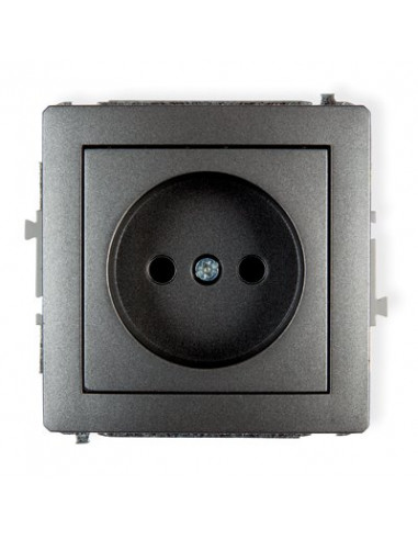 DECO Gniazdo pojedyncze b/u grafitowy...