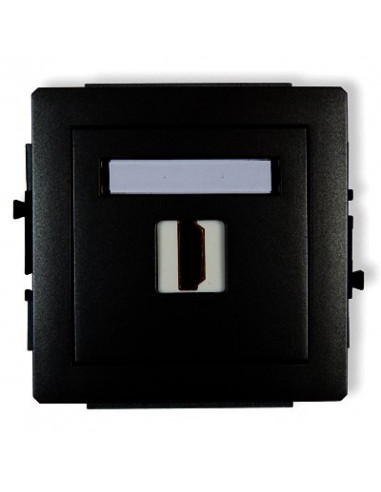 DECO Gniazdo pojedyncze HDMI czarny...