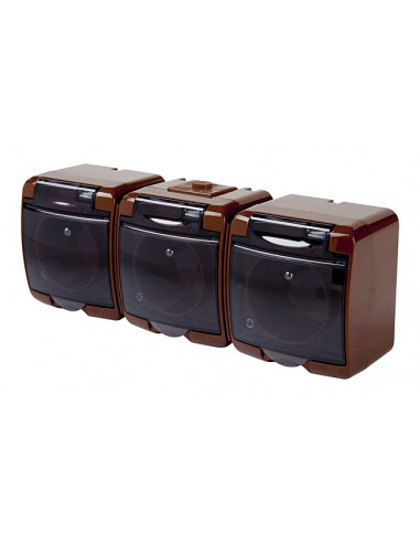 JUNIOR Gniazdo potrójne z/u (klapka...