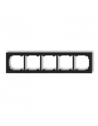 DECO Ramka pięciokrotna czarny mat...