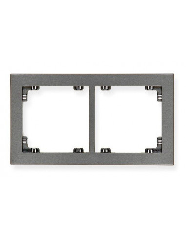 DECO Ramka podwójna grafitowy 11DR-2