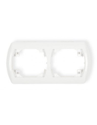 TREND Ramka pozioma podwójna biały RH-2
