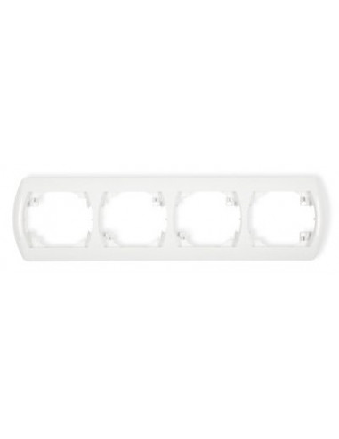 TREND Ramka pozioma poczwórna biały RH-4