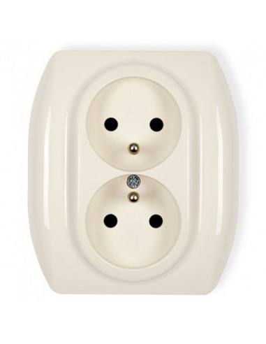 TREND Gniazdo podwójne z/u beżowy...