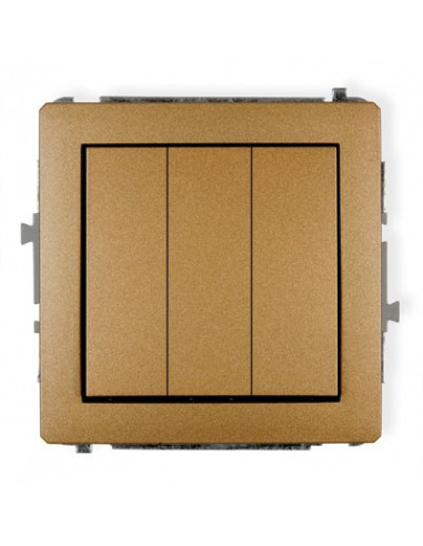 DECO Łącznik potrójny złoty metalik...