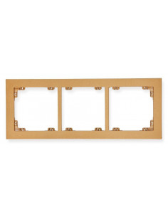 DECO Ramka potrójna złoty...