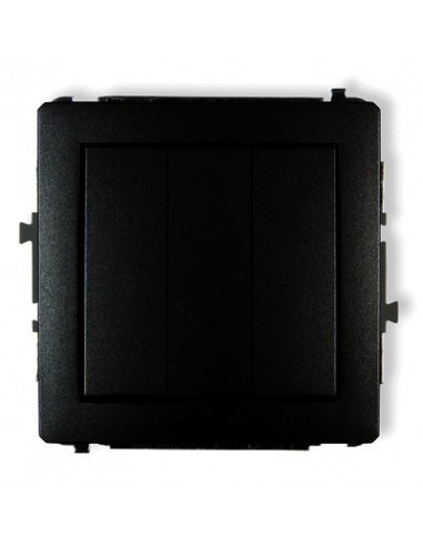 DECO Łącznik potrójny czarny mat 12DWP-7