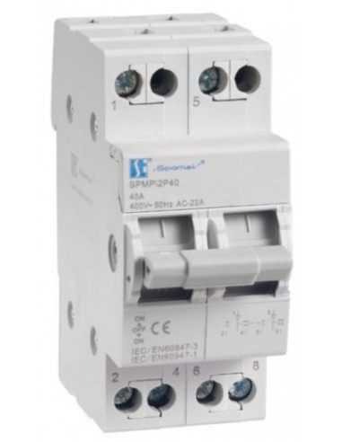 Modułowy przełącznik sieć-agregat 2P...