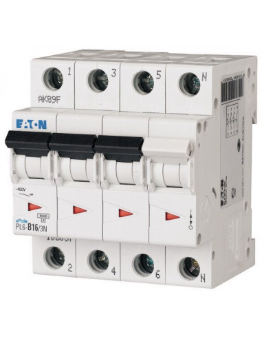 Wyłącznik nadprądowy 3P+N D 16A 6kA...