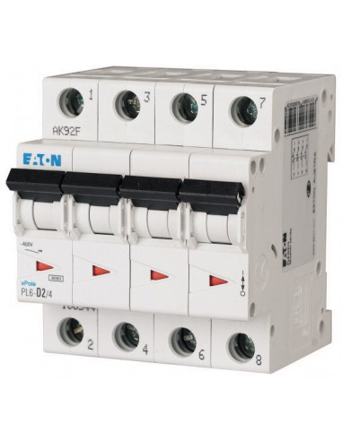 Wyłącznik nadprądowy 4P B 2A 6kA AC...