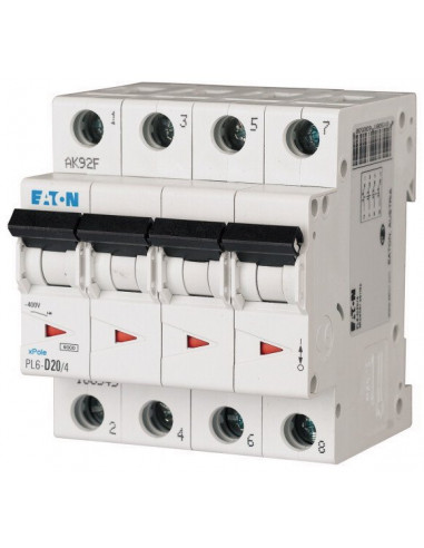 Wyłącznik nadprądowy 4P D 20A 6kA AC...