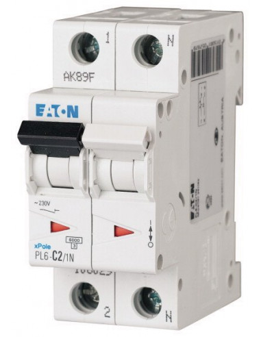 Wyłącznik nadprądowy 1P+N B 2A 6kA AC...