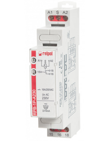 Przekaźnik bistabilny 1P 230VAC 16A...