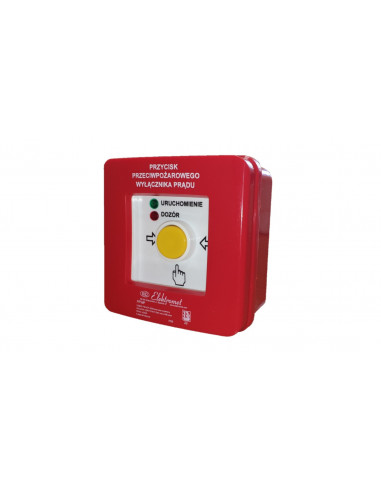 Przycisk ppoż. n/t 2 tory prądowe 12A...