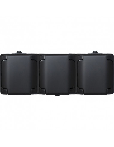 BRYZA Gniazdo potrójne poziome IP54...