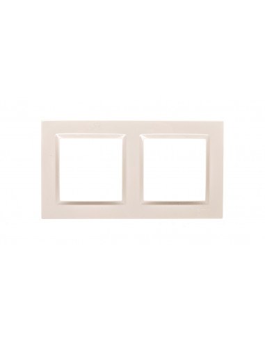 Simon 10 Ramka podwójna kremowa CR2/41