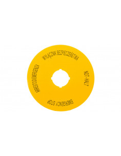 Tabliczka opisowa żółta...