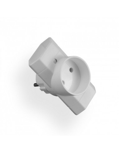 Rozgałęźnik wtyczkowy 1-gniazdo b/u +...