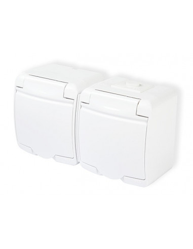 JUNIOR Gniazdo podwójne z/u (klapka...