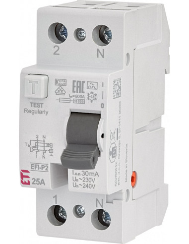 Wyłącznik różnicowoprądowy 2P 25A...