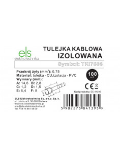 Tulejka kablowa izolowana... 2