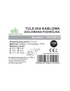 Tulejka kablowa izolowana... 2